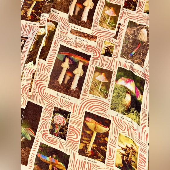 DRAVUS Zaedia Mushroom Button Down Shirt sz M - Picture 6 of 12